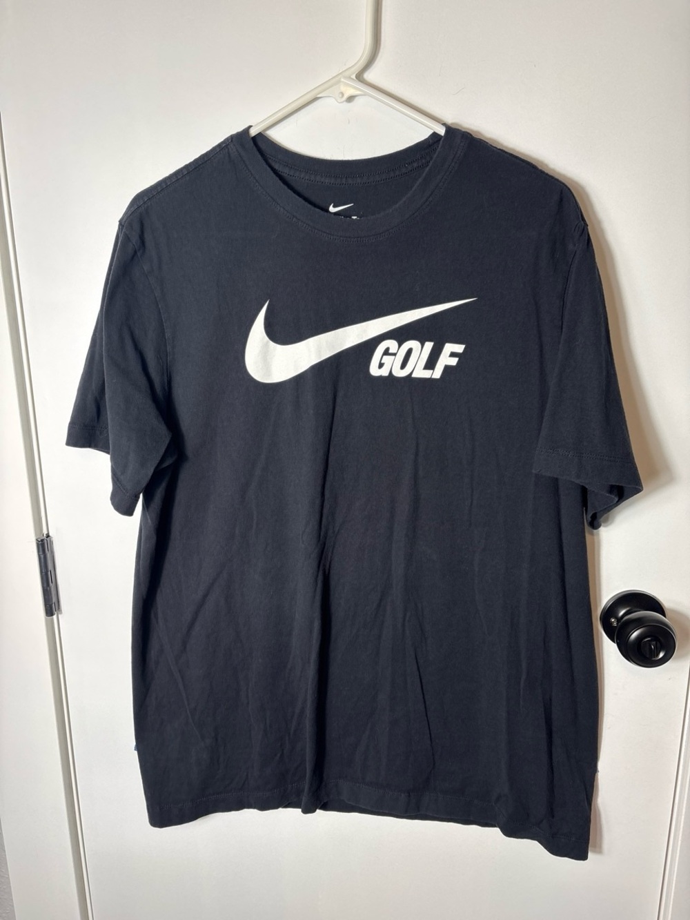 Y2K Golfcore Nike Golf Logo Graphic T-Shirt Mens Size Large Black Athleisure Tee